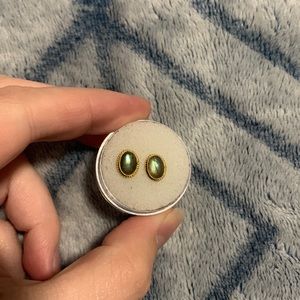 Matching pair labradorite 14K Threadless ends